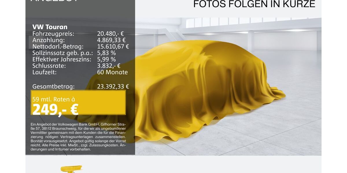 VW Touran 66.278 km 19.980 &euro; Marl 45770