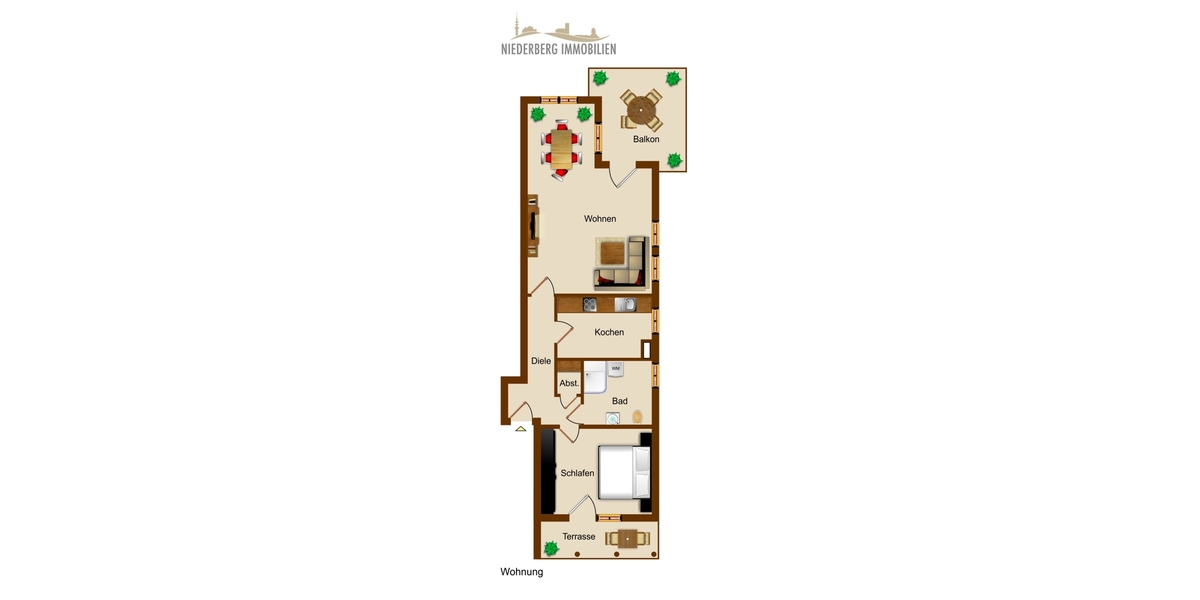 Großzügige helle 2 Zimmer mit 2 Balkonen in guter Lage Nähe Barmer AnlagenToelleturm! - Erdgeschoßwohnung Wuppertal Heckinghausen | Angebot:25383132
