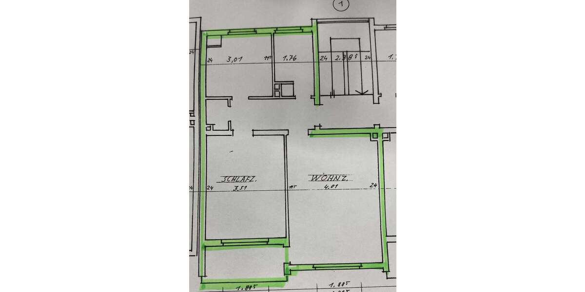 Etagenwohnung Witten Rüdinghausen - 2.5 Zimmer, 59 m&sup2;, 443&euro; | Angebot:26318986