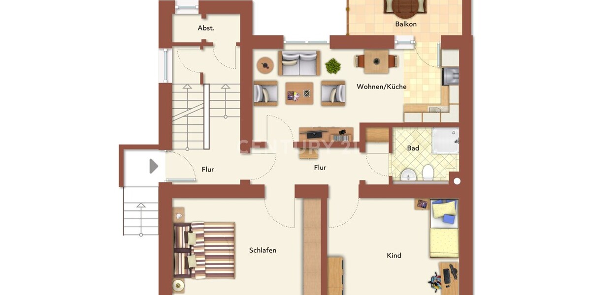 Sanierte Altbauwohnung mit Südwest Balkon im 1. Obergeschoss - Erdgeschoßwohnung Dortmund Mengede | Angebot:23354914