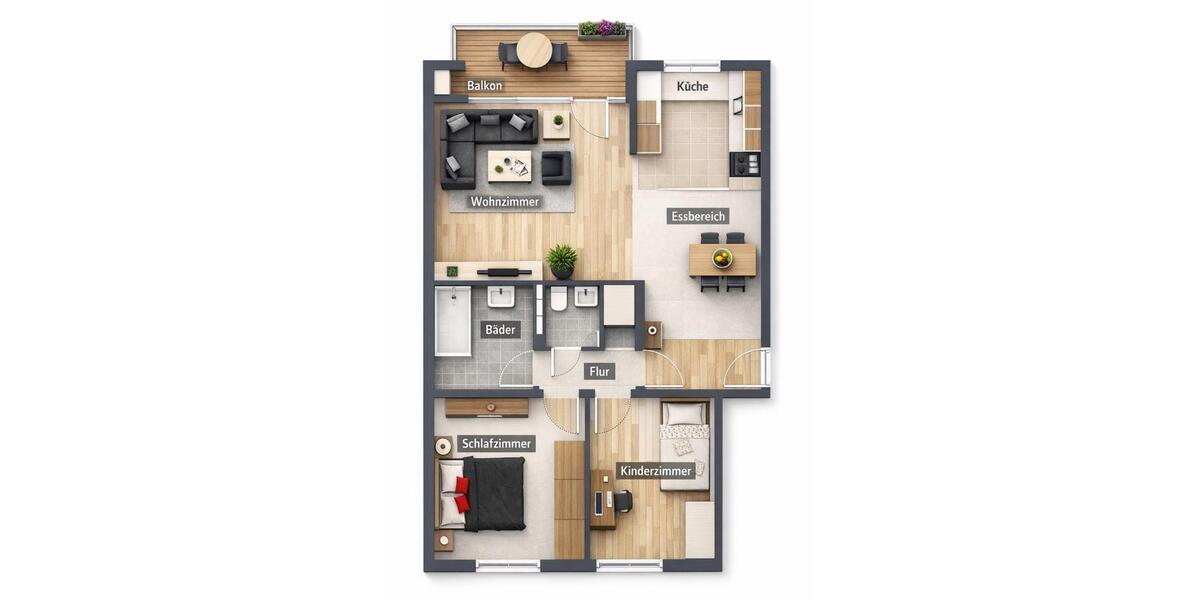 Etagenwohnung Hattingen - 3 Zimmer, 78 m&sup2;, 145.000&euro; | Angebot:26252272