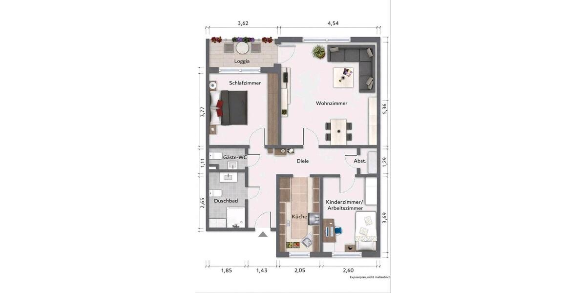 Etagenwohnung Dortmund Innenstadt West - 3 Zimmer, 76 m&sup2;, 220.000&euro; | Angebot:26396638