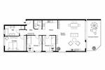 Etagenwohnung Dortmund Schanze - 4 Zimmer, 134 m&sup2;, 1.650&euro; | Angebot:26862648