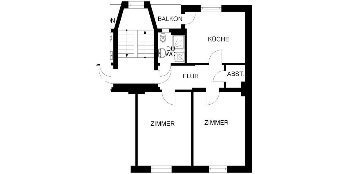 Etagenwohnung Hagen Hagen-Nord - 2 Zimmer, 59 m&sup2;, 348&euro; | Angebot:26420227