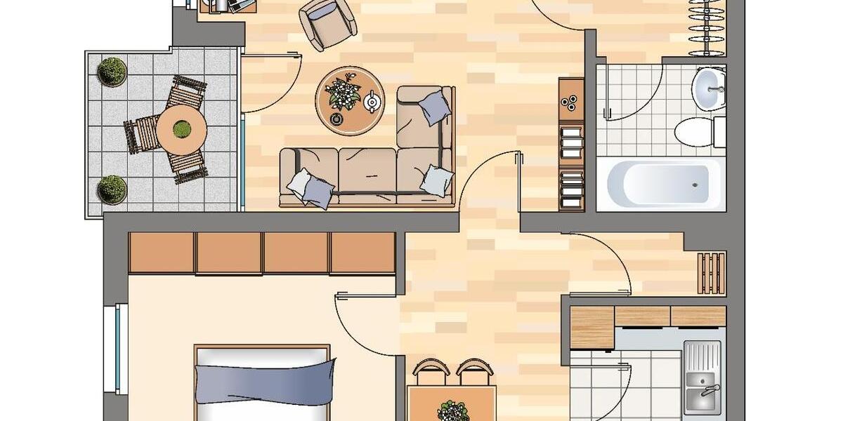 Etagenwohnung Dortmund Huckarde - 2 Zimmer, 53 m&sup2;, 459&euro; | Angebot:26373565