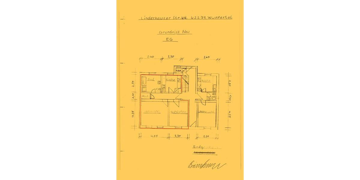 Erdgeschoßwohnung Wuppertal Gemarkung Nächstebreck - 2 Zimmer, 65 m&sup2;, 560&euro; | Angebot:26148089