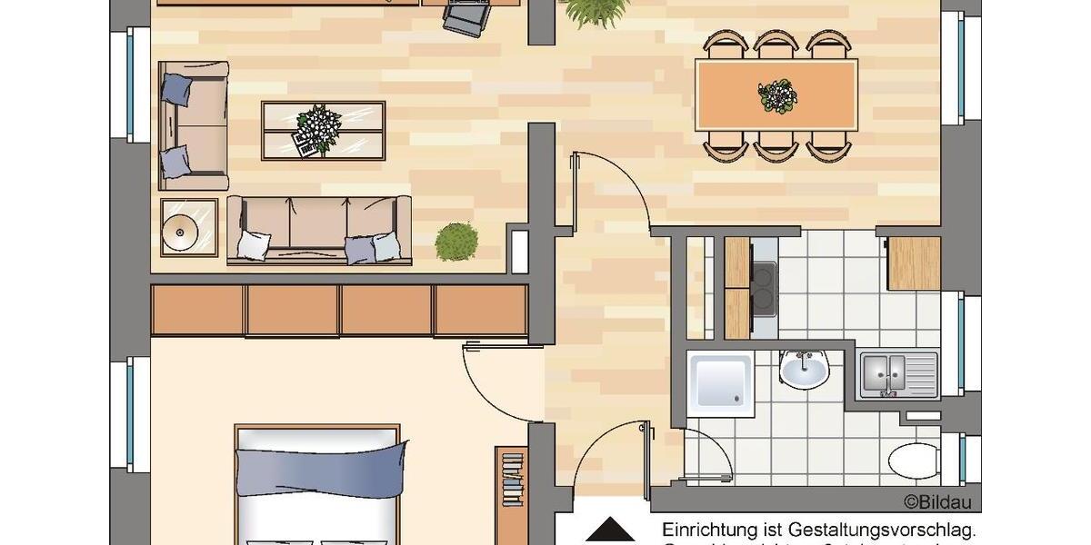 Dachgeschoßwohnung Gelsenkirchen Buer - 2 Zimmer, 47 m&sup2;, 379&euro; | Angebot:26335905