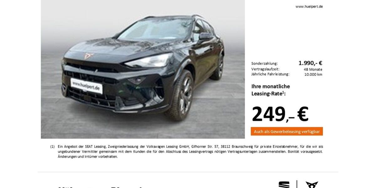 Cupra Formentor 15.865 km 31.393 &euro; Dortmund 44269
