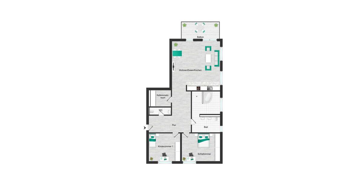 Etagenwohnung Bochum Werne - 3 Zimmer, 125 m&sup2;, 1.710&euro; | Angebot:25843966