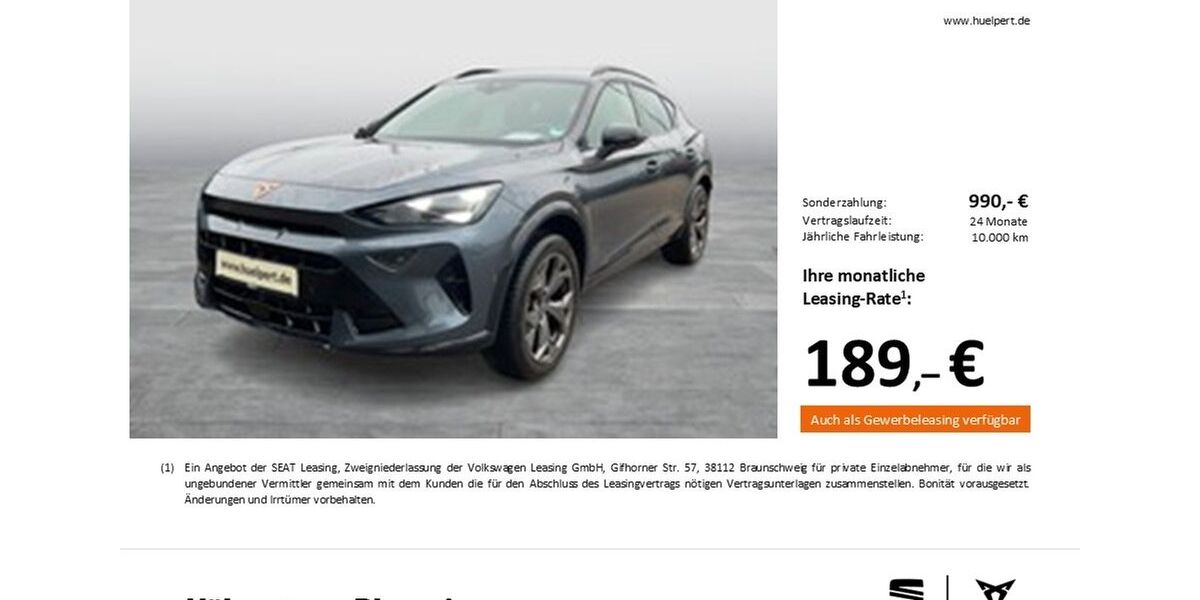 Cupra Formentor 11.532 km 30.977 &euro; Dortmund 44269