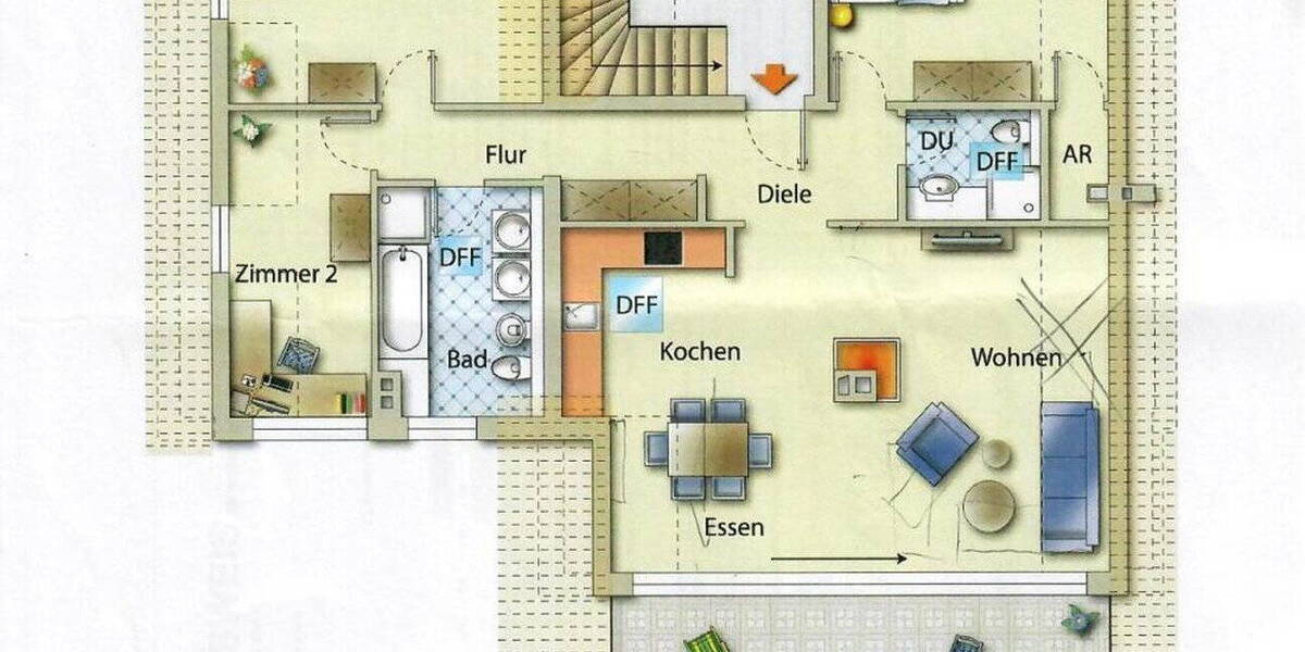 Etagenwohnung Haan - 4 Zimmer, 100 m&sup2;, 1.200&euro; | Angebot:26411366