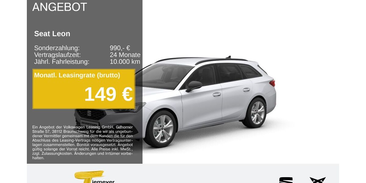 Seat Leon 12.101 km 28.250 &euro; Bochum 44809