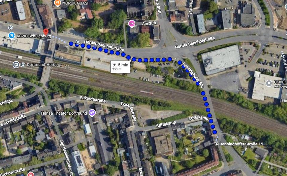 Etagenwohnung Dortmund Hörde - 2 Zimmer, 41 m&sup2;, 648&euro; | Angebot:26233369