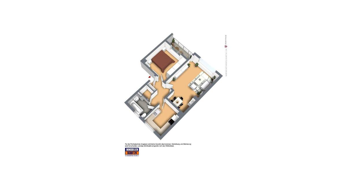 Etagenwohnung Remscheid Lüttringhausen - 2 Zimmer, 60 m&sup2;, 468&euro; | Angebot:25959252