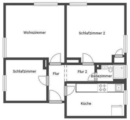 Etagenwohnung Hagen Hohenlimburg - 3 Zimmer, 58 m&sup2;, 61.000&euro; | Angebot:26431710