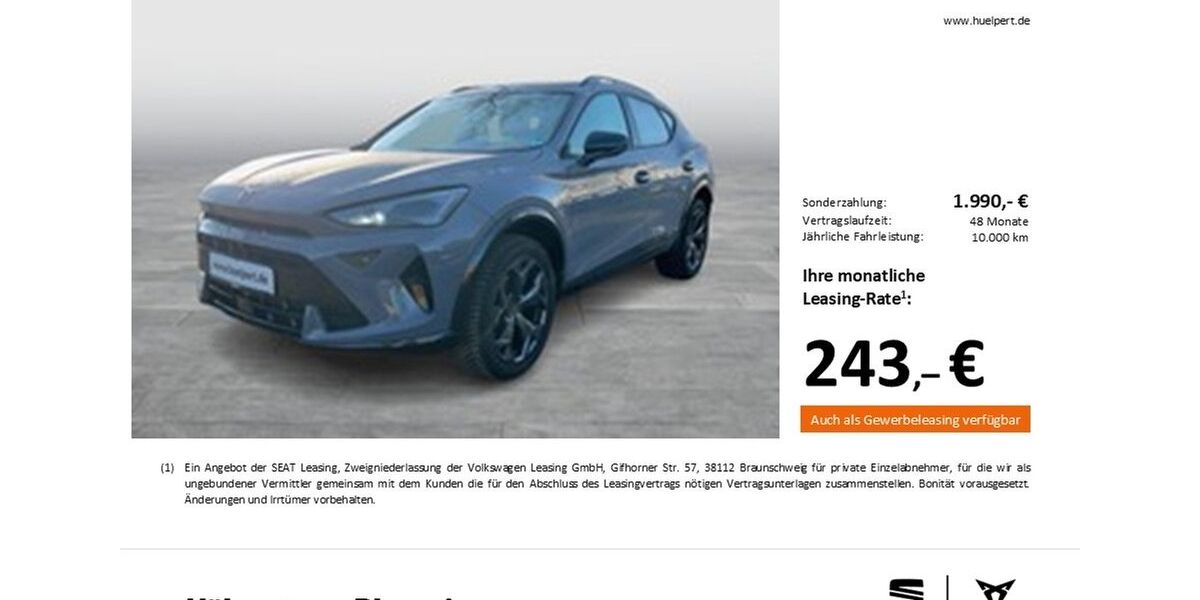Cupra Formentor 14.724 km 30.977 &euro; Dortmund 44269
