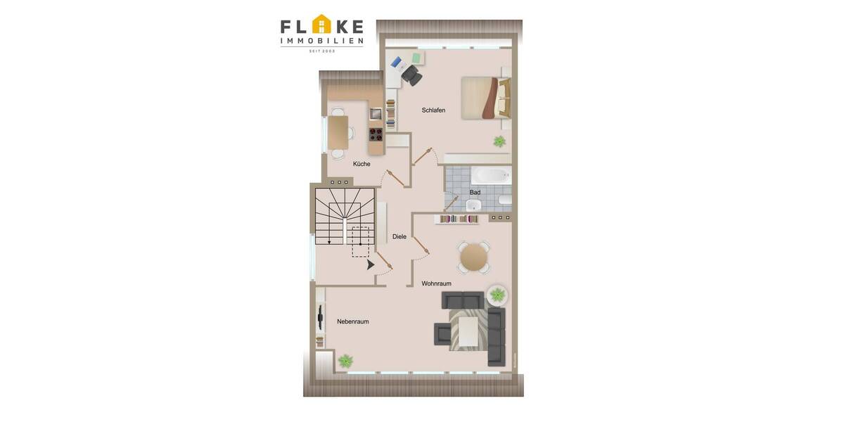 Recklinghausen-Paulusviertel! Helle, gemütliche Dachgeschosswohnung in zentrumsnaher Lage! - Etagenwohnung Recklinghausen Stadtmitte | Angebot:26393449