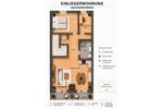Dachgeschoßwohnung Wuppertal Gemarkung Langerfeld - 2.5 Zimmer, 48 m&sup2;, 500&euro; | Angebot:26396524