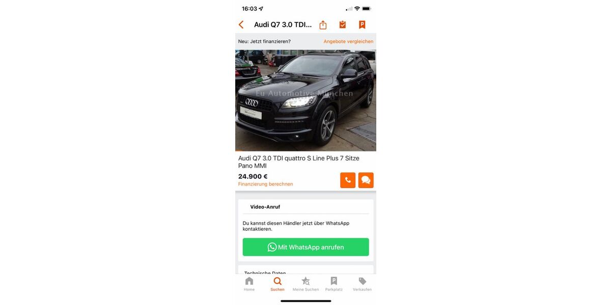 Audi Q7 182.000 km 18.900 &euro; Hagen 58135
