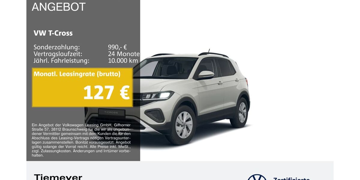 VW T-Cross 3.659 km 20.330 &euro; Bochum 44892