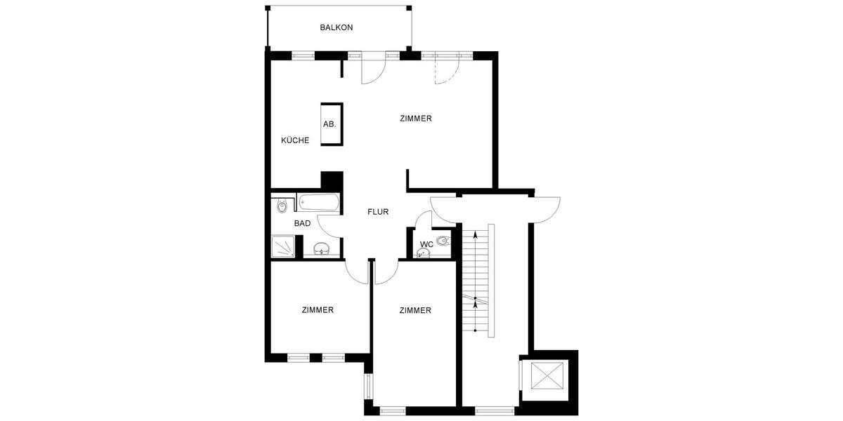Etagenwohnung Hagen Hagen-Nord - 3 Zimmer, 94 m&sup2;, 963&euro; | Angebot:26420226