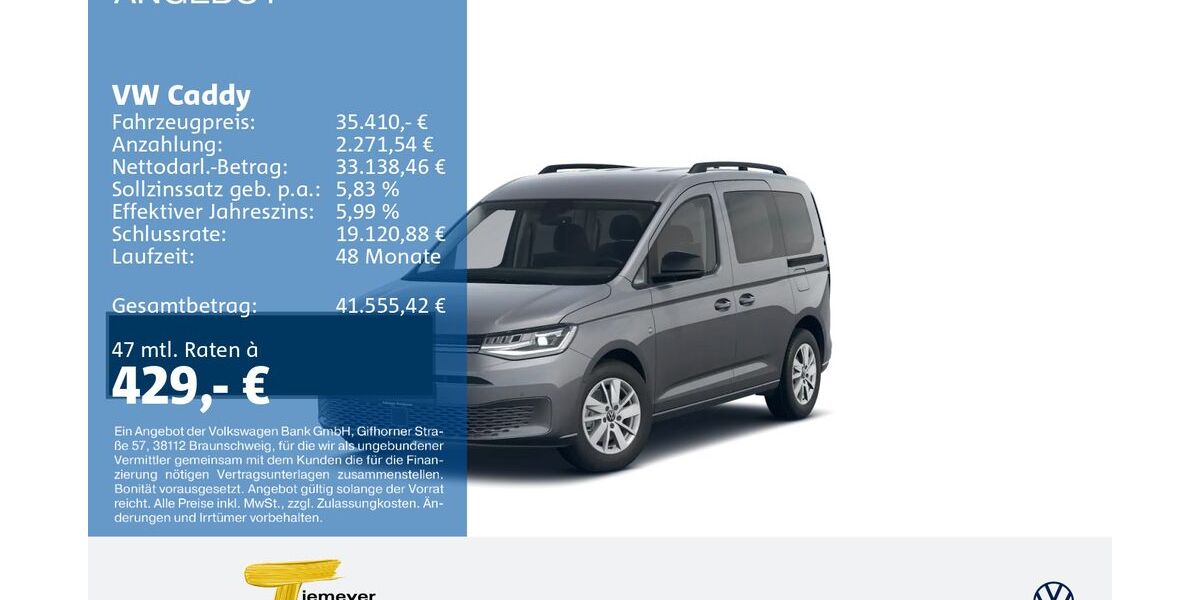 VW Caddy 6.032 km 34.780 &euro; Duisburg 47059