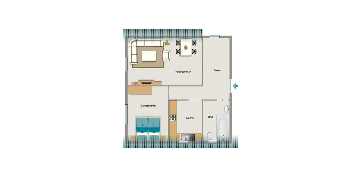 Etagenwohnung Oberhausen Alstaden - 2.5 Zimmer, 48 m&sup2;, 431&euro; | Angebot:25184450