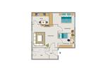 Erdgeschoßwohnung Gelsenkirchen Gelsenkirchen-Mitte - 3.5 Zimmer, 52 m&sup2;, 325&euro; | Angebot:26329868