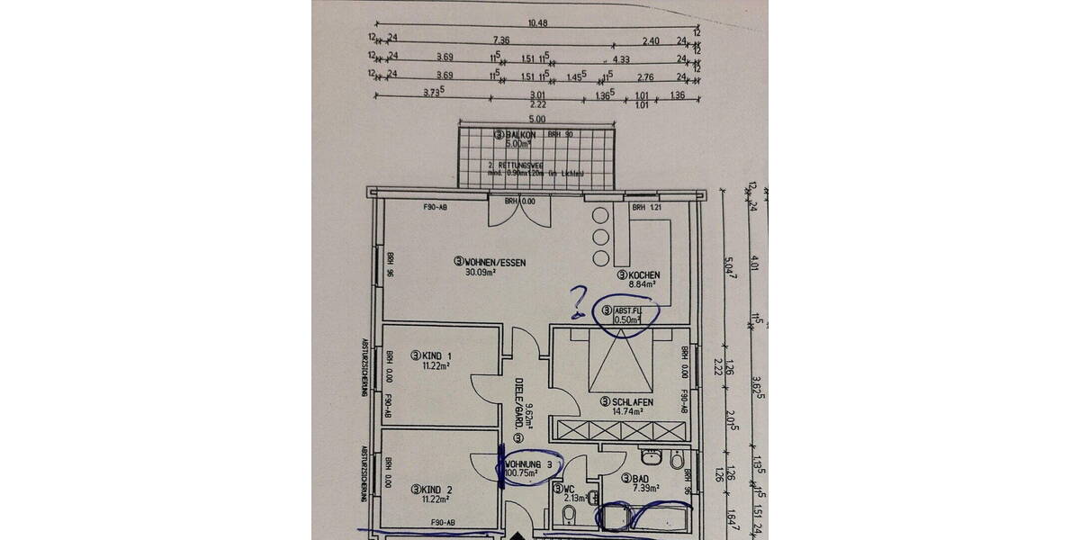 Etagenwohnung Bochum Weitmar - 4 Zimmer, 100 m&sup2;, 385.000&euro; | Angebot:26339420
