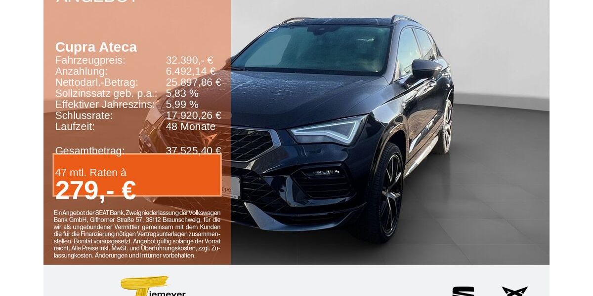 Cupra Ateca 44.479 km 31.490 &euro; Recklinghausen 45663