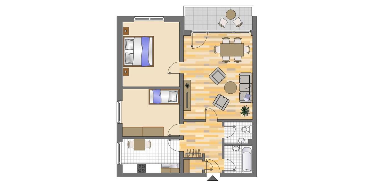Etagenwohnung Velbert Langenberg - 3 Zimmer, 78 m&sup2;, 529&euro; | Angebot:26234185