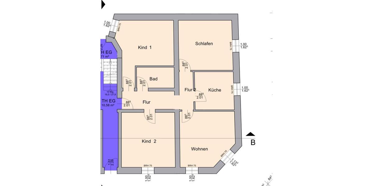 Erdgeschoßwohnung Hagen Hagen-Mitte - 4 Zimmer, 96 m&sup2;, 1.005&euro; | Angebot:26279686