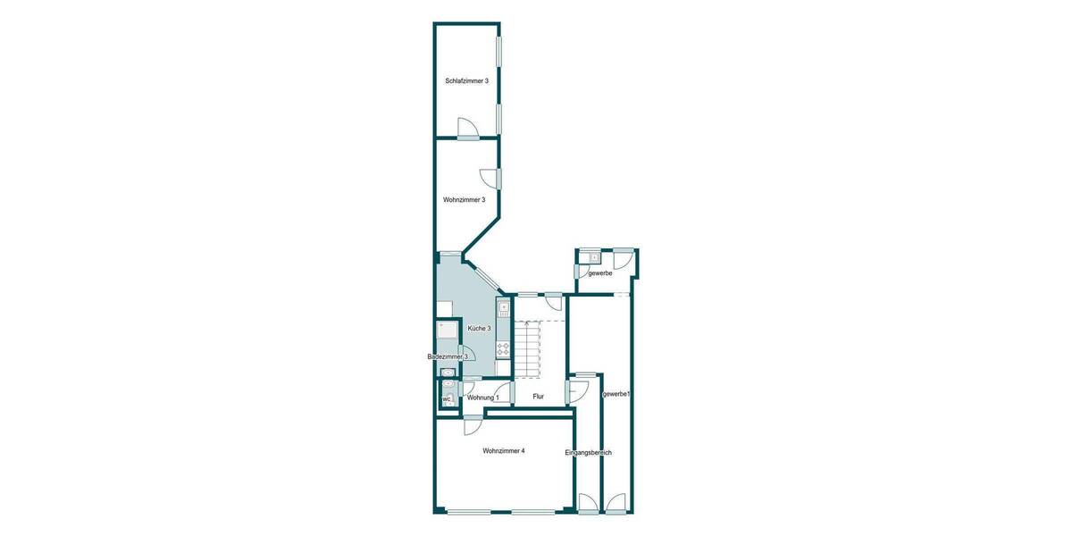 Mehrfamilienhaus, Wohnhaus Dortmund Mitte - 1 Zimmer, 283 m&sup2;, 319.000&euro; | Angebot:26863236