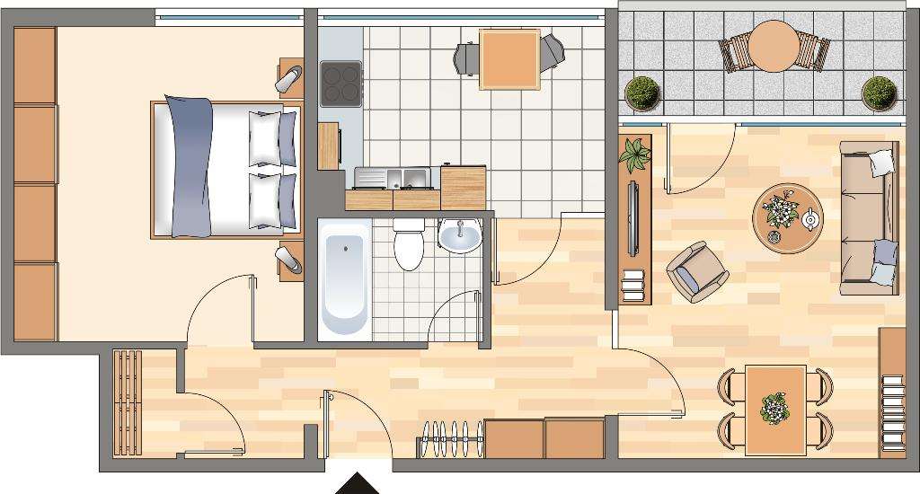 Etagenwohnung Dortmund Hörde - 2 Zimmer, 62 m&sup2;, 533&euro; | Angebot:26150048