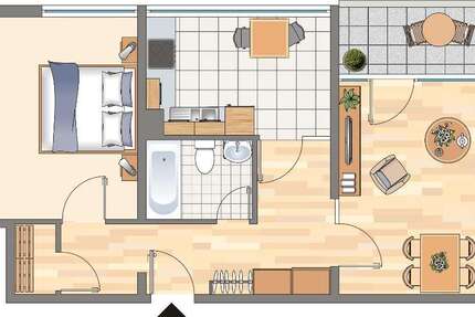 Wohnung Dortmund Hörde - 2 Zimmer, 62 m&sup2;, 533&euro; | Angebot:26150048