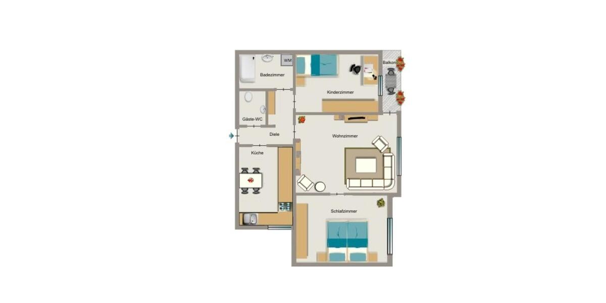 Etagenwohnung Herten - 3.5 Zimmer, 68 m&sup2;, 565&euro; | Angebot:23094422
