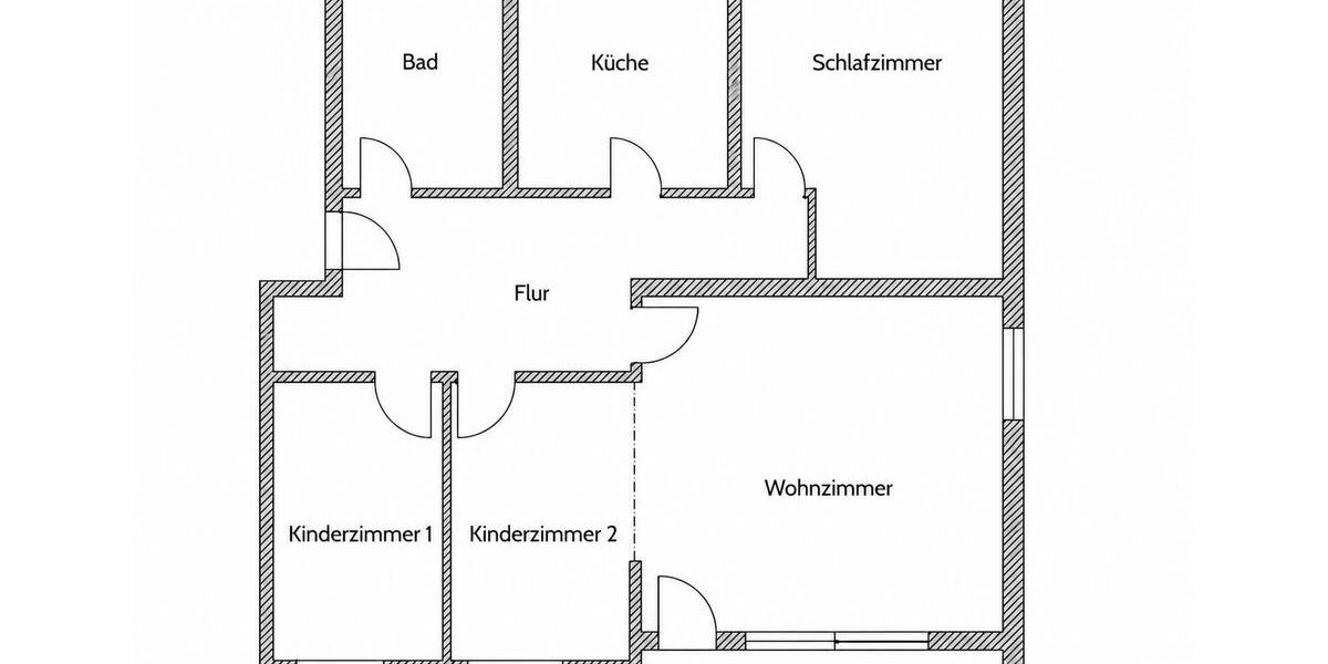 Etagenwohnung Wuppertal Dönberg - 4 Zimmer, 93 m&sup2;, 333.000&euro; | Angebot:27208638