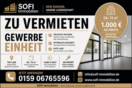 Gewerbeobjekt Wuppertal Gemarkung Langerfeld - 800&euro; | Angebot:27338387