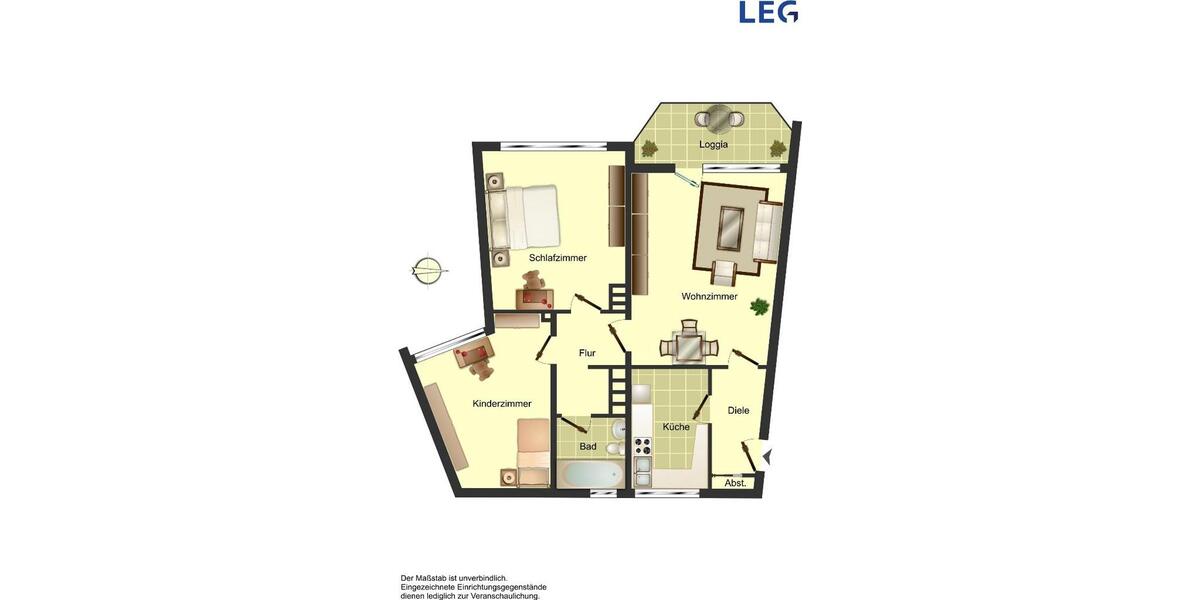 Erdgeschoßwohnung Solingen Wald - 3 Zimmer, 67 m&sup2;, 609&euro; | Angebot:26249923