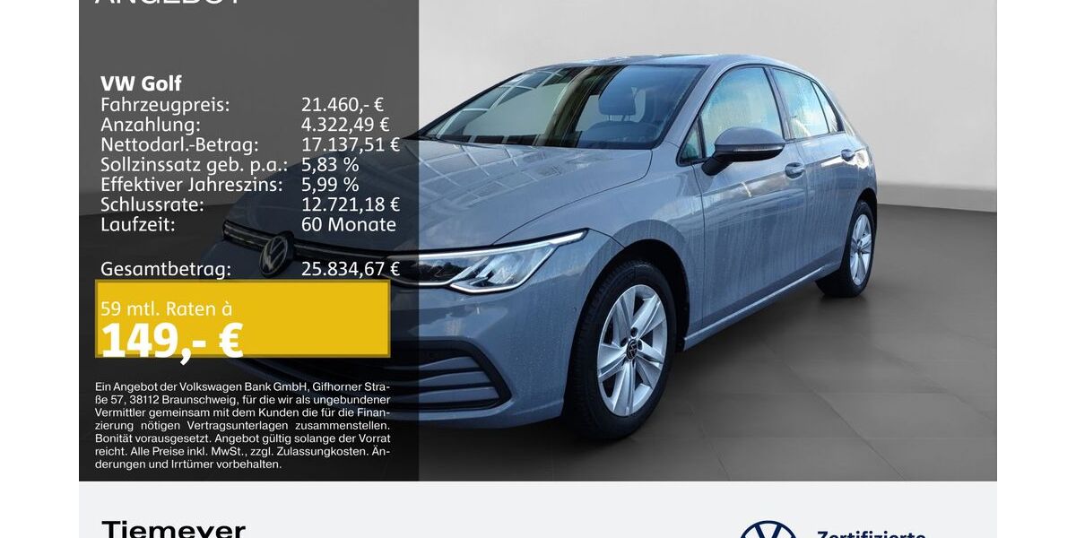 VW Golf 34.857 km 20.250 &euro; Bochum 44892