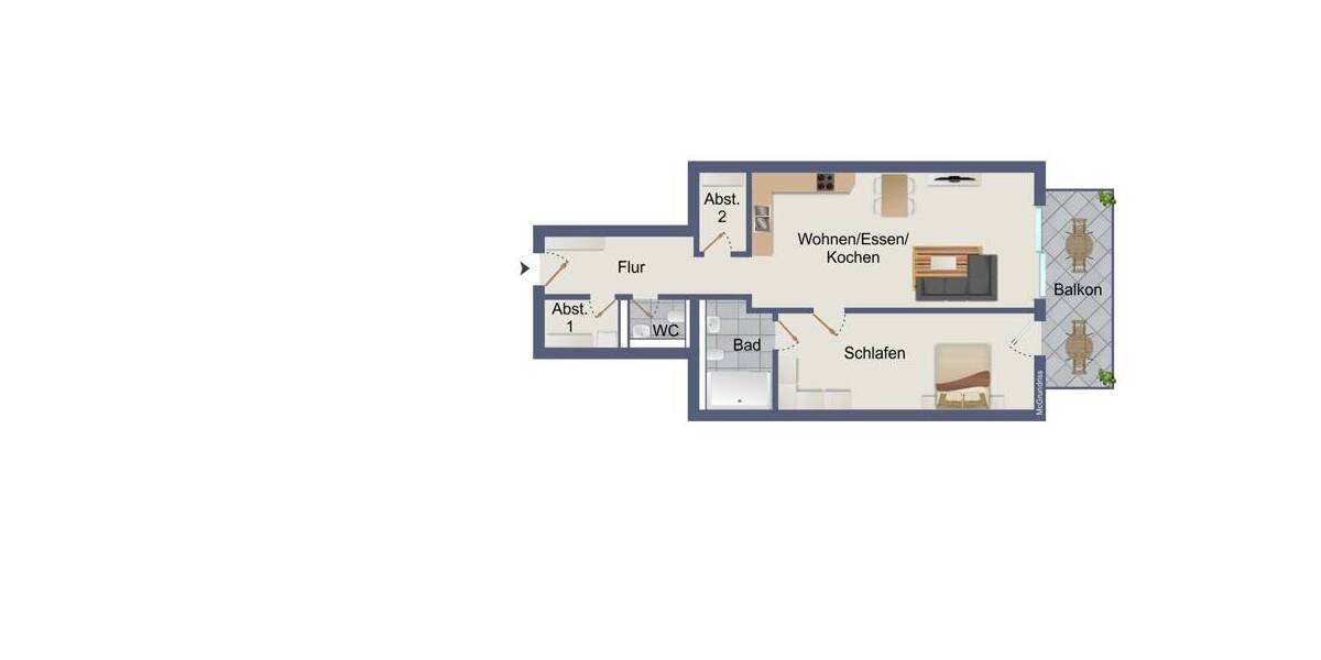 Etagenwohnung Gevelsberg - 2 Zimmer, 86 m&sup2;, 995&euro; | Angebot:25727312