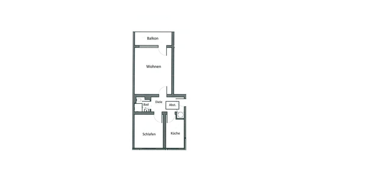 Etagenwohnung Oberhausen Schmachtendorf - 2 Zimmer, 53 m&sup2;, 583&euro; | Angebot:26248884