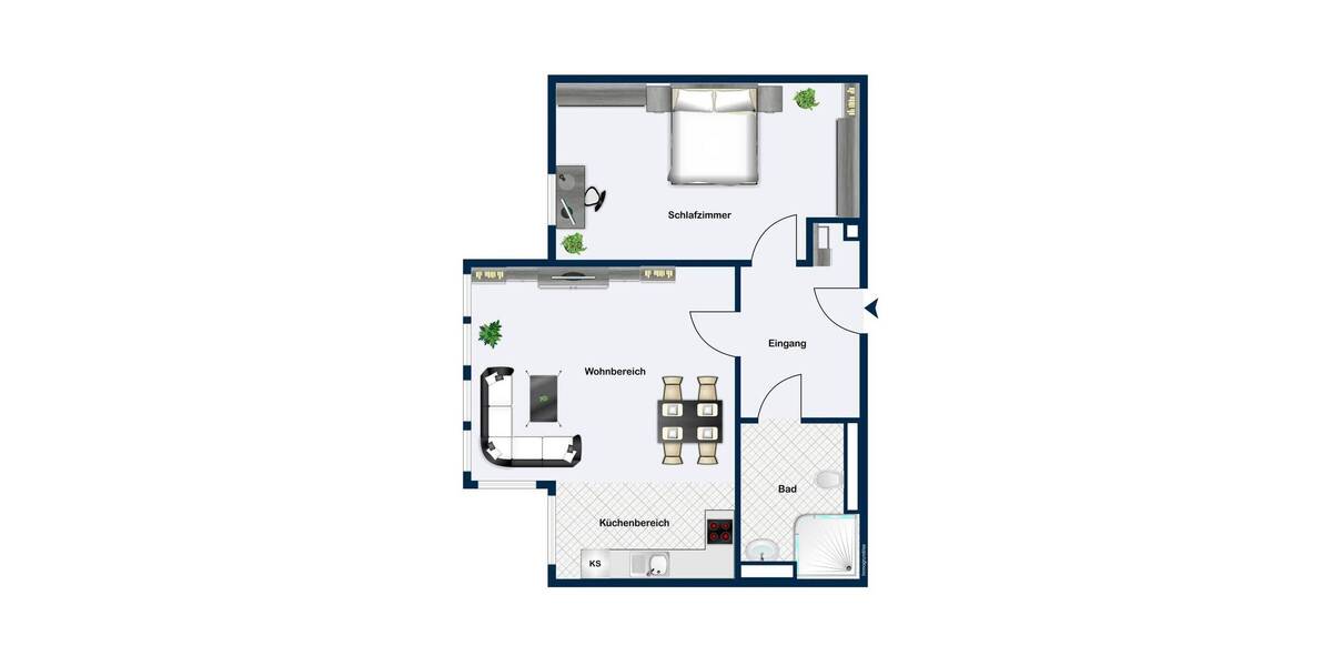 Etagenwohnung Duisburg / Neudorf Neudorf-Süd - 2 Zimmer, 53 m&sup2;, 149.000&euro; | Angebot:26359798