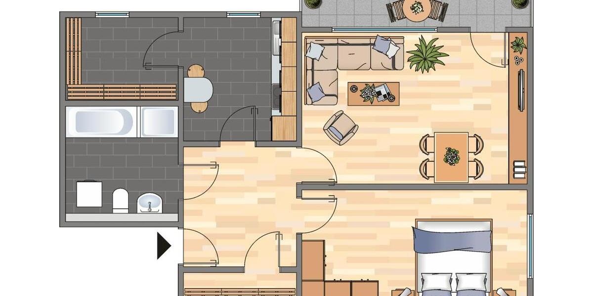 Etagenwohnung Velbert Velbert-Mitte - 2 Zimmer, 63 m&sup2;, 479&euro; | Angebot:26184259