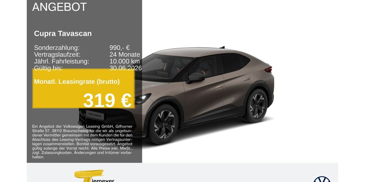 Cupra Tavascan 12.297 km 40.570 &euro; Remscheid 42897