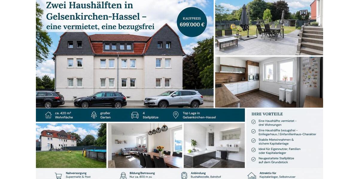 Einfamilienhaus Gelsenkirchen Gelsenkirchen-Nord - 20 Zimmer, 420 m&sup2;, 699.000&euro; | Angebot:26414919