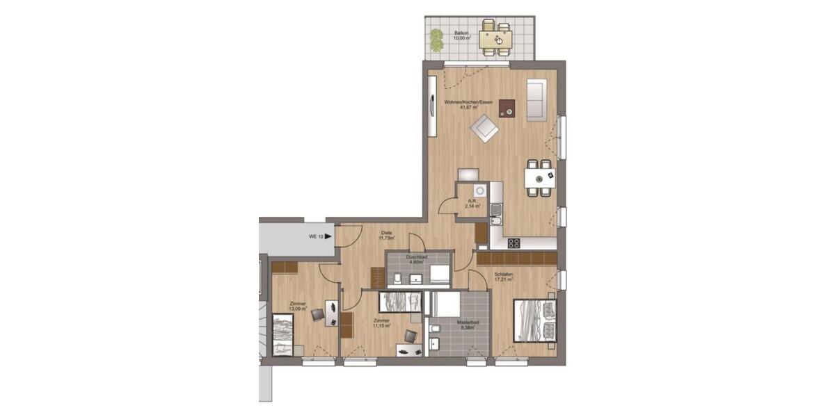 Etagenwohnung Hattingen Niederbonsfeld - 4 Zimmer, 115 m&sup2;, 1.575&euro; | Angebot:26236661