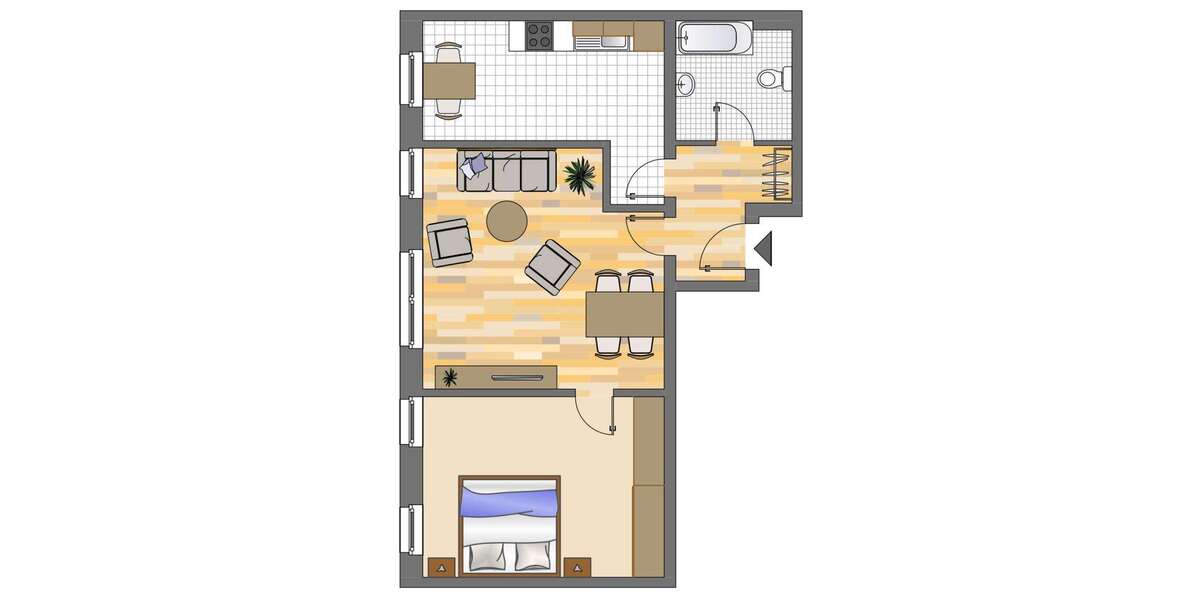 Etagenwohnung Herne Börnig - 2 Zimmer, 62 m&sup2;, 449&euro; | Angebot:27134115