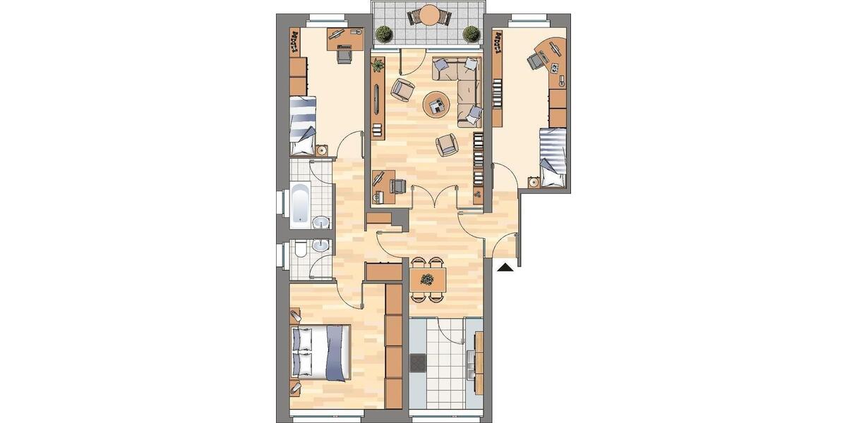 Etagenwohnung Dortmund Huckarde - 4 Zimmer, 90 m&sup2;, 781&euro; | Angebot:26356309