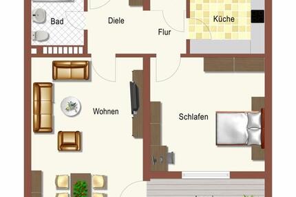 Wohnung Dortmund Brackel - 2 Zimmer, 46 m&sup2;, 441&euro; | Angebot:25166685